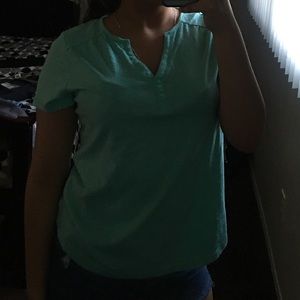 Teal short sleeved tee
